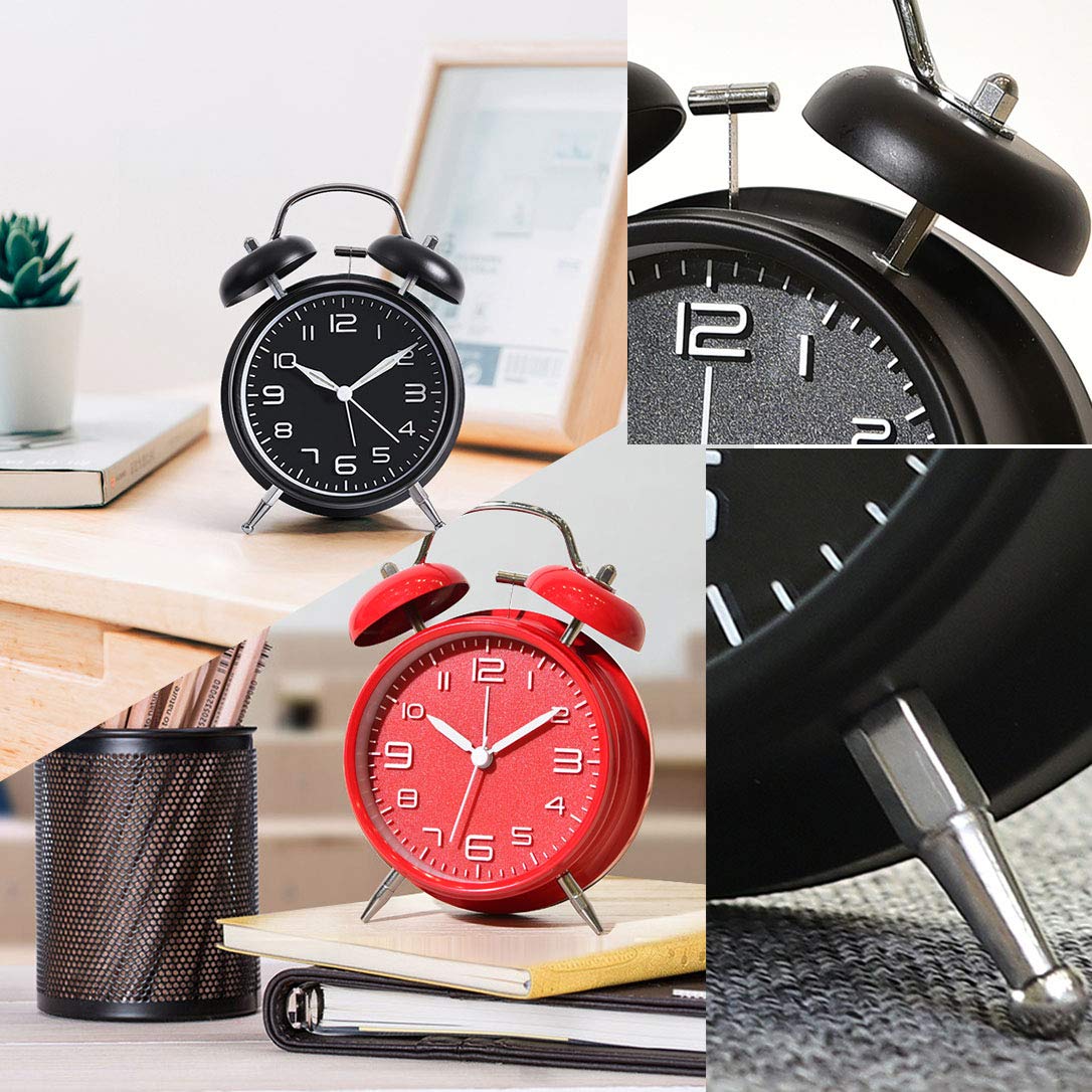 Amazon.co.jp: 目覚まし時計ツインベルビンテージミュート目覚まし時計